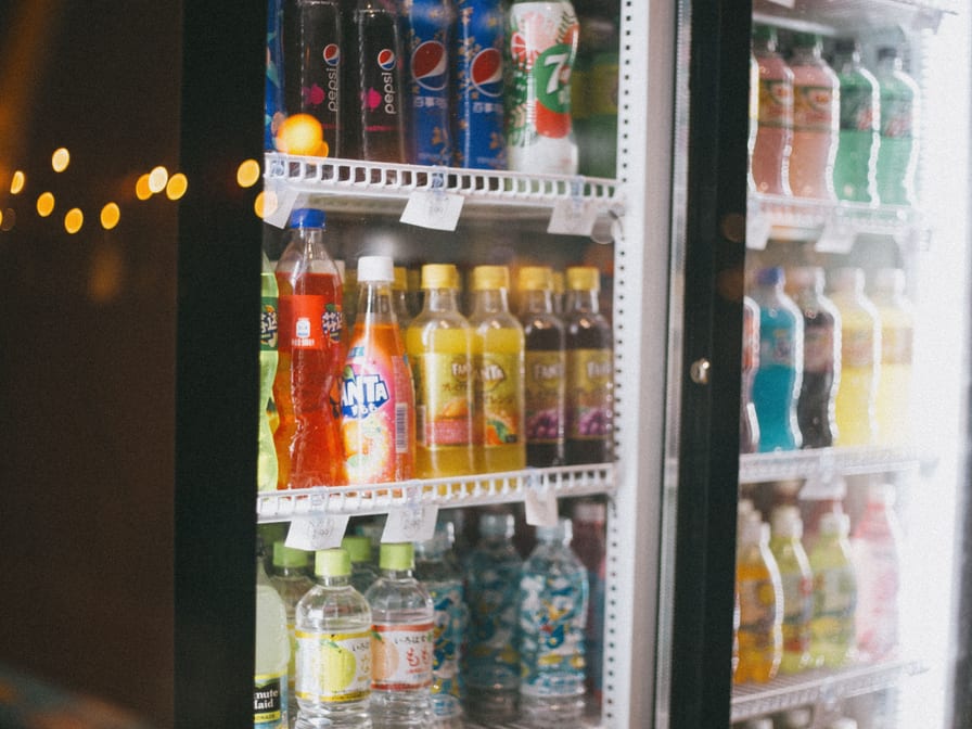 Glass door display cooler 400L — shop use