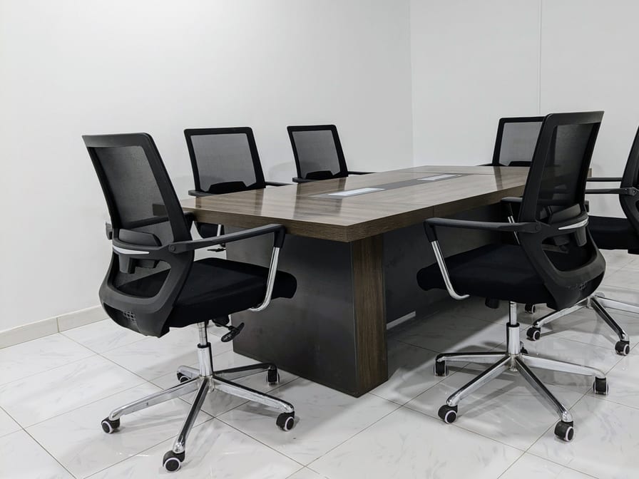 6 mesh office chairs — office downsizing